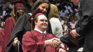 graduate in wheelchair 